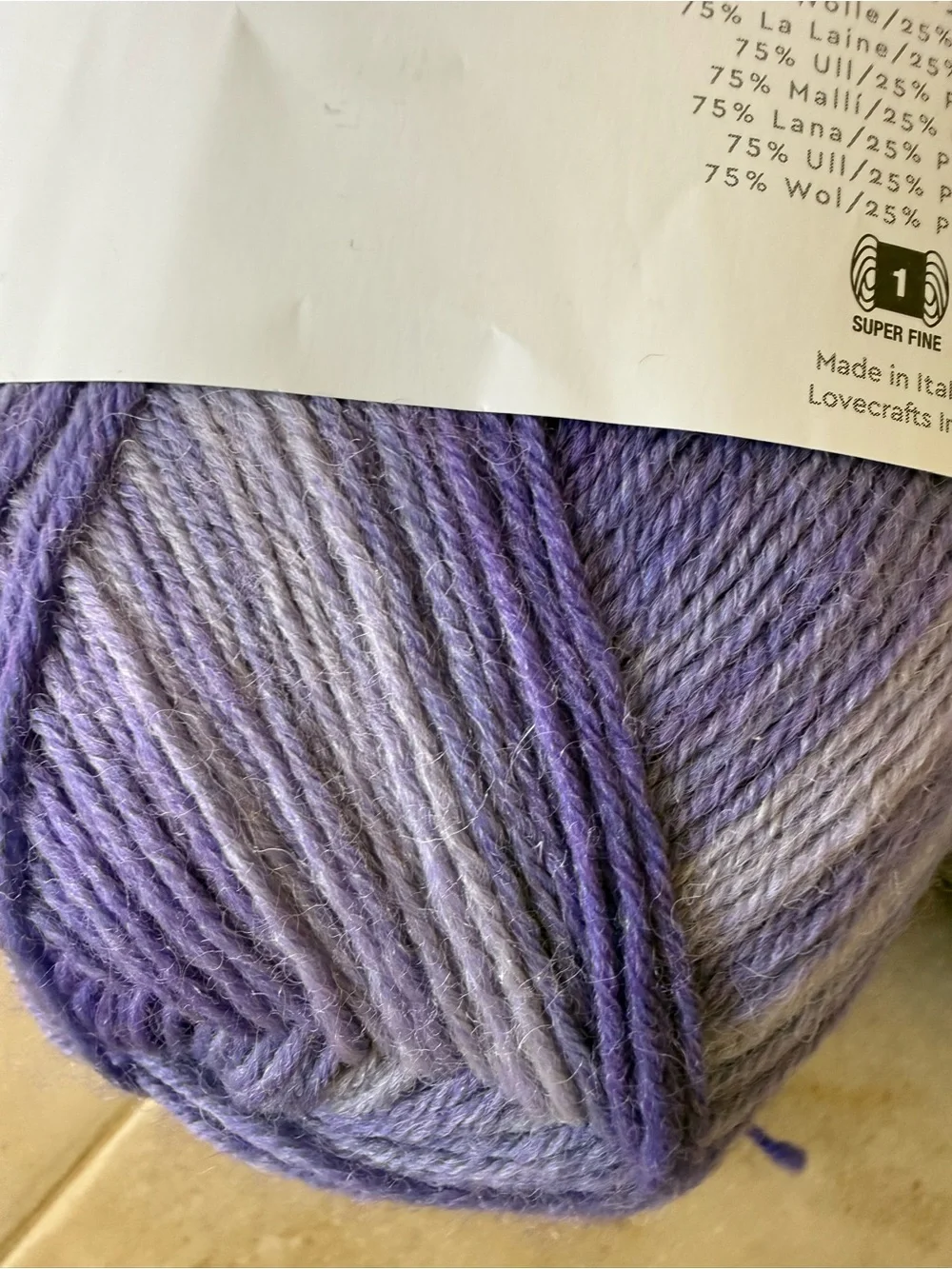 Paintbox Variegated Purple Sock Yarn - Stripes-Wisteria